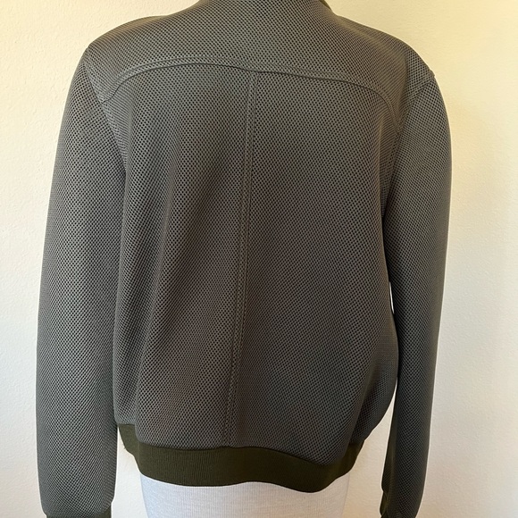 Topshop Airtex Mesh Utility Bomber Jacket Olive - Picture 4 of 8